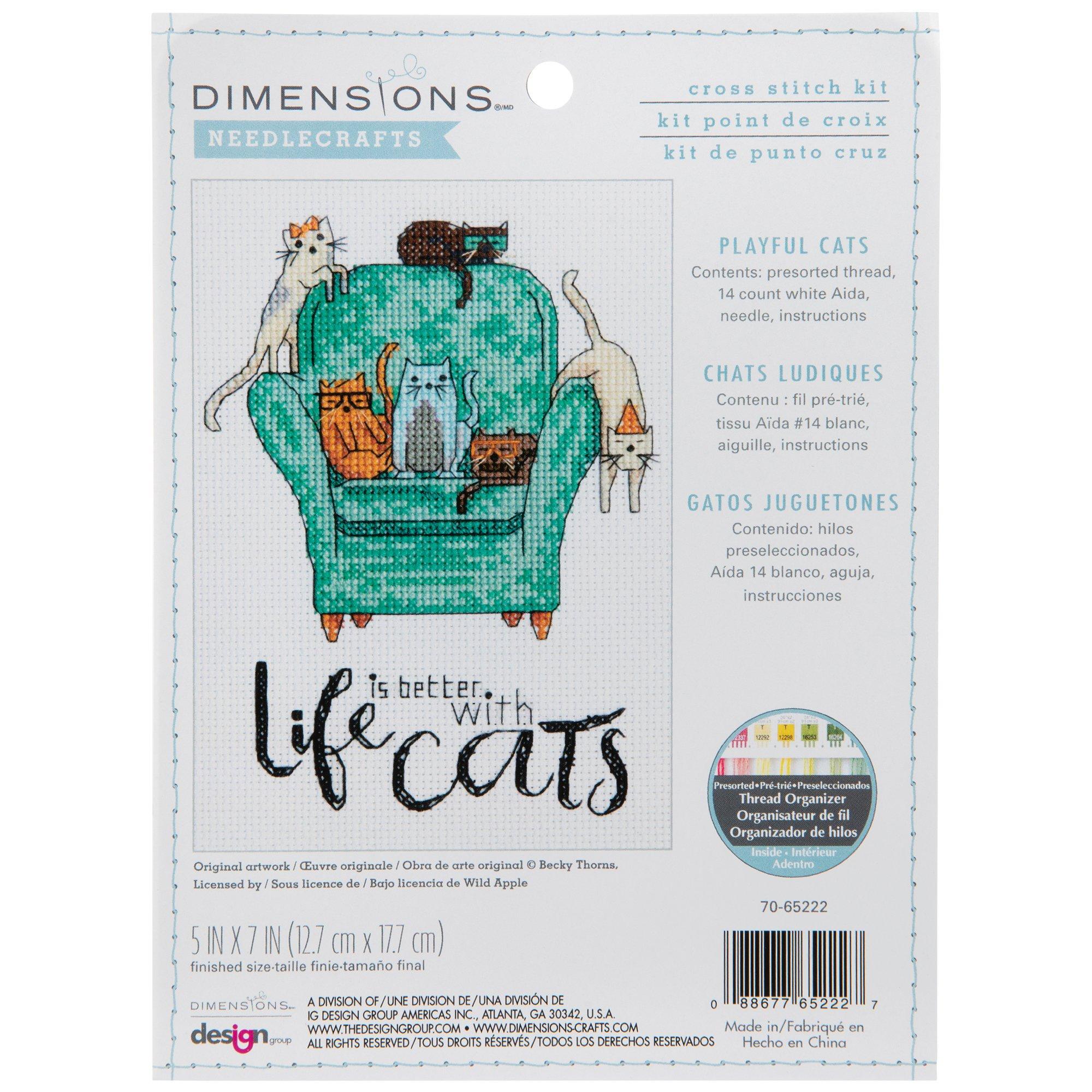 Life Is Better With Cats Counted Cross Stitch Kit Hobby Lobby 2298008