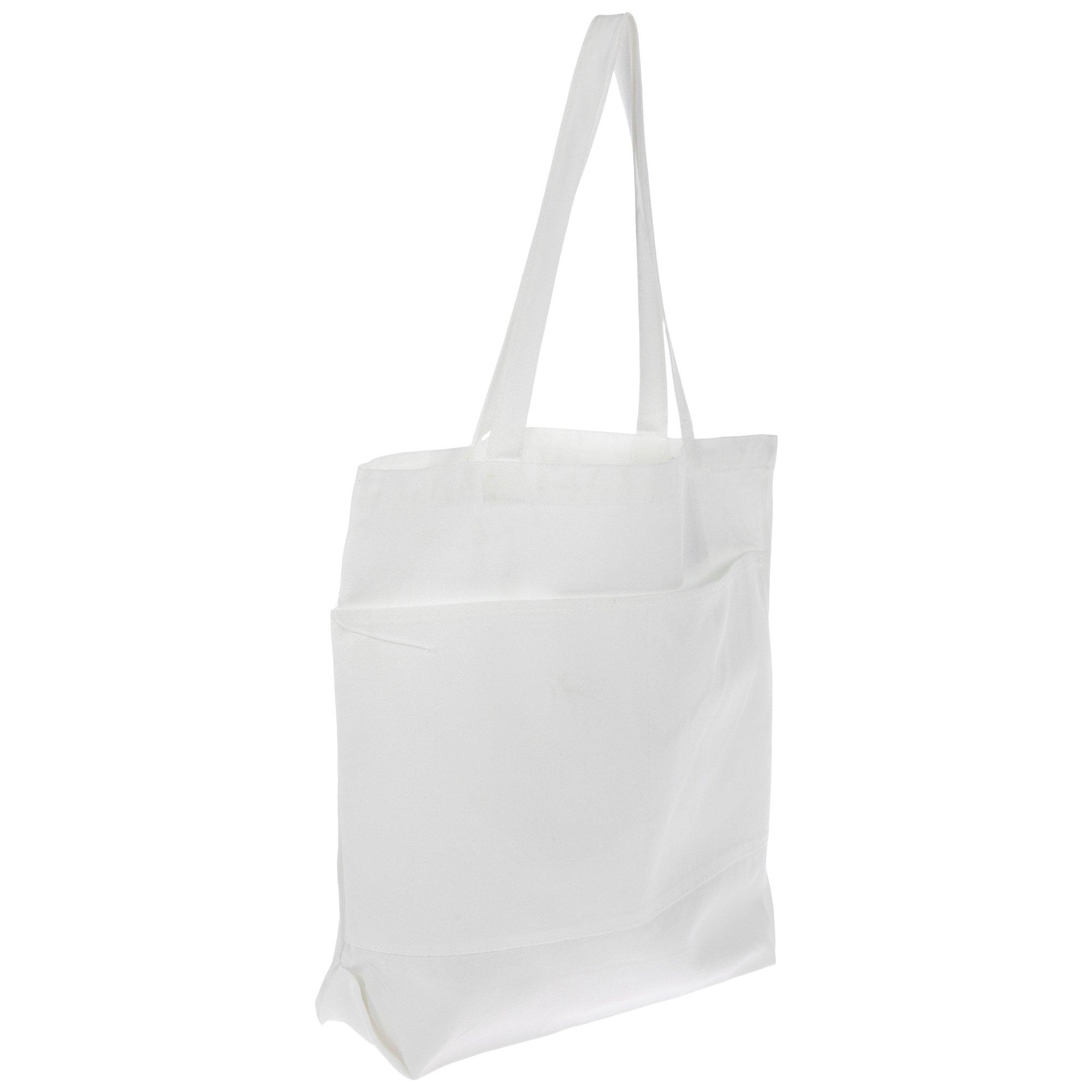 White Polyester Canvas Tote Bag for Sublimation