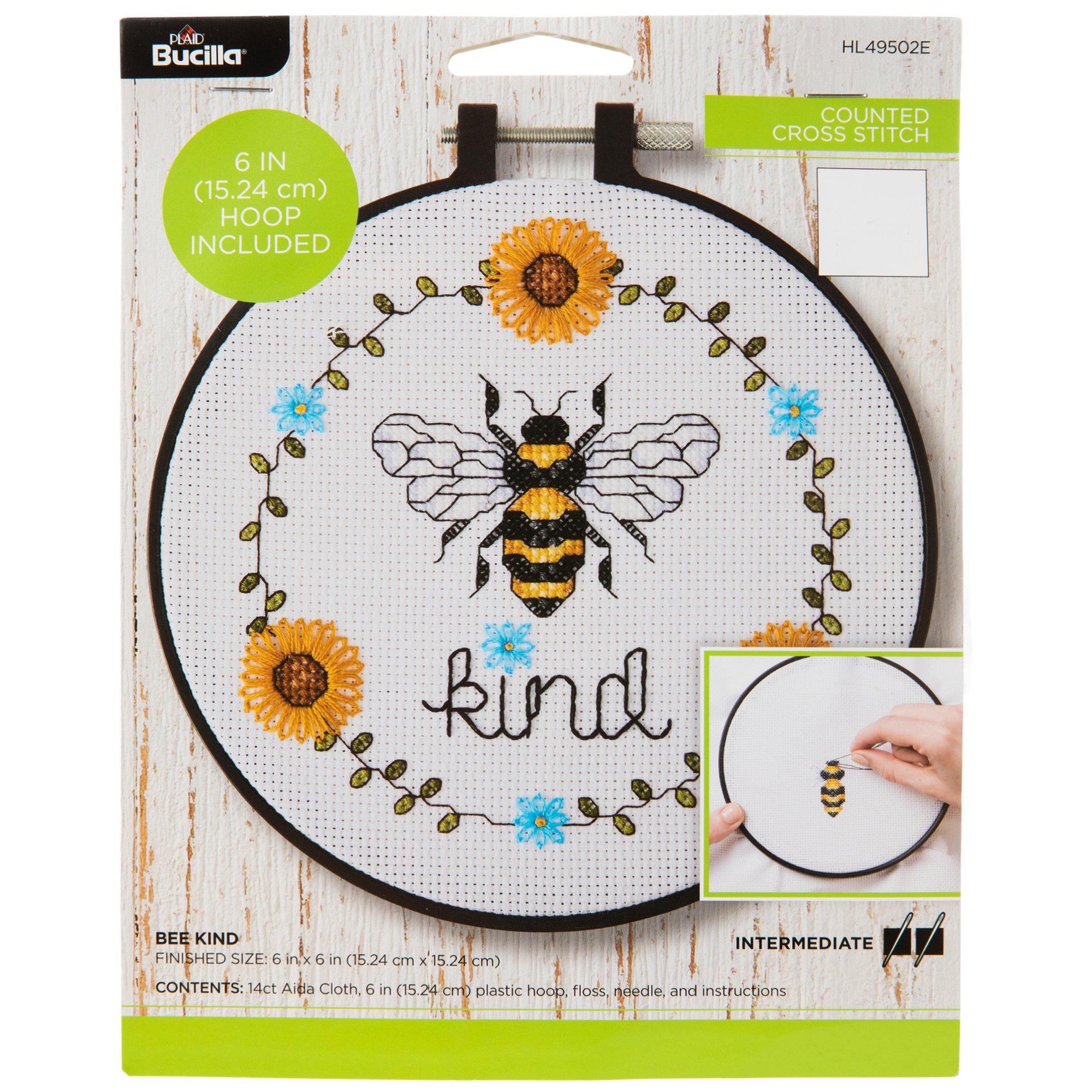 Bumblebee Mini Cross Stitch Kit - Stitched Modern