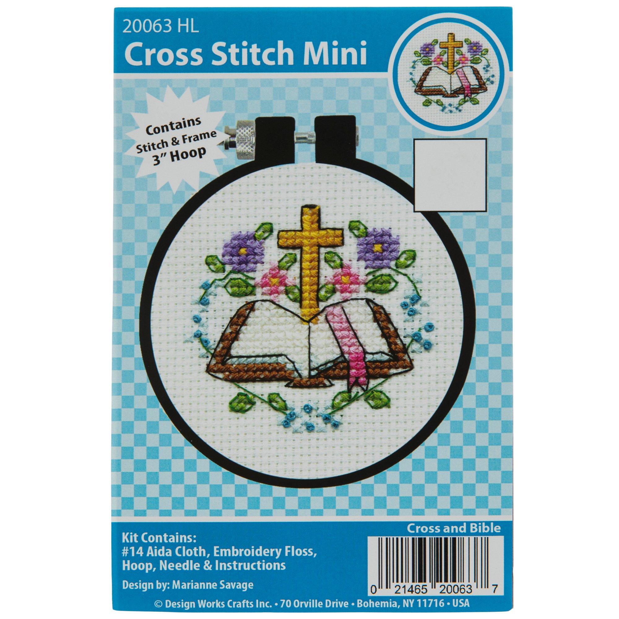 Lot of 3 mini cross stitch kits