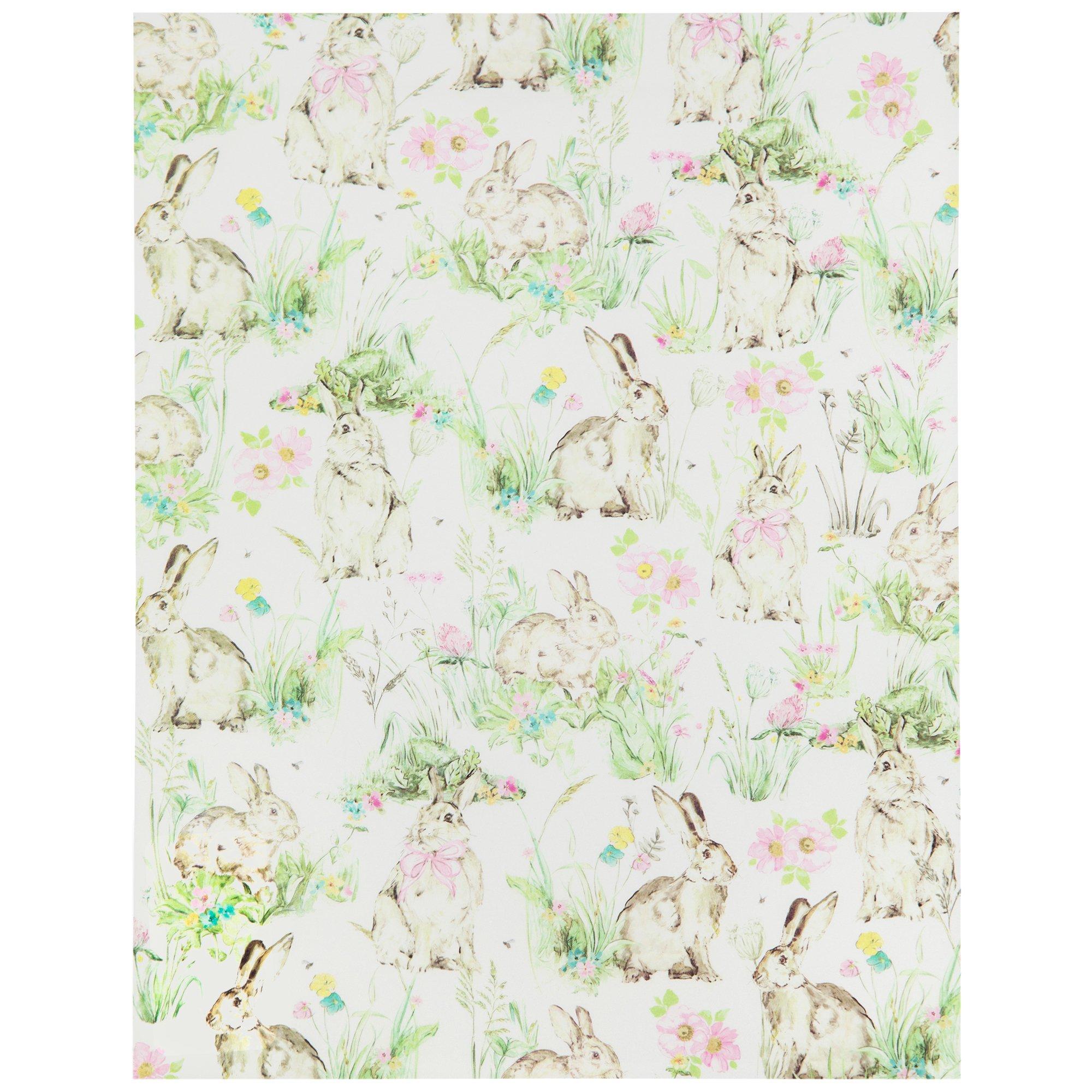 Bunnies In Flowers Vellum Paper 8 1/2" x 11" Hobby Lobby 2298792
