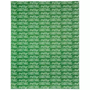 Green Merry Christmas Scrapbook Paper - 8 1/2" x 11"