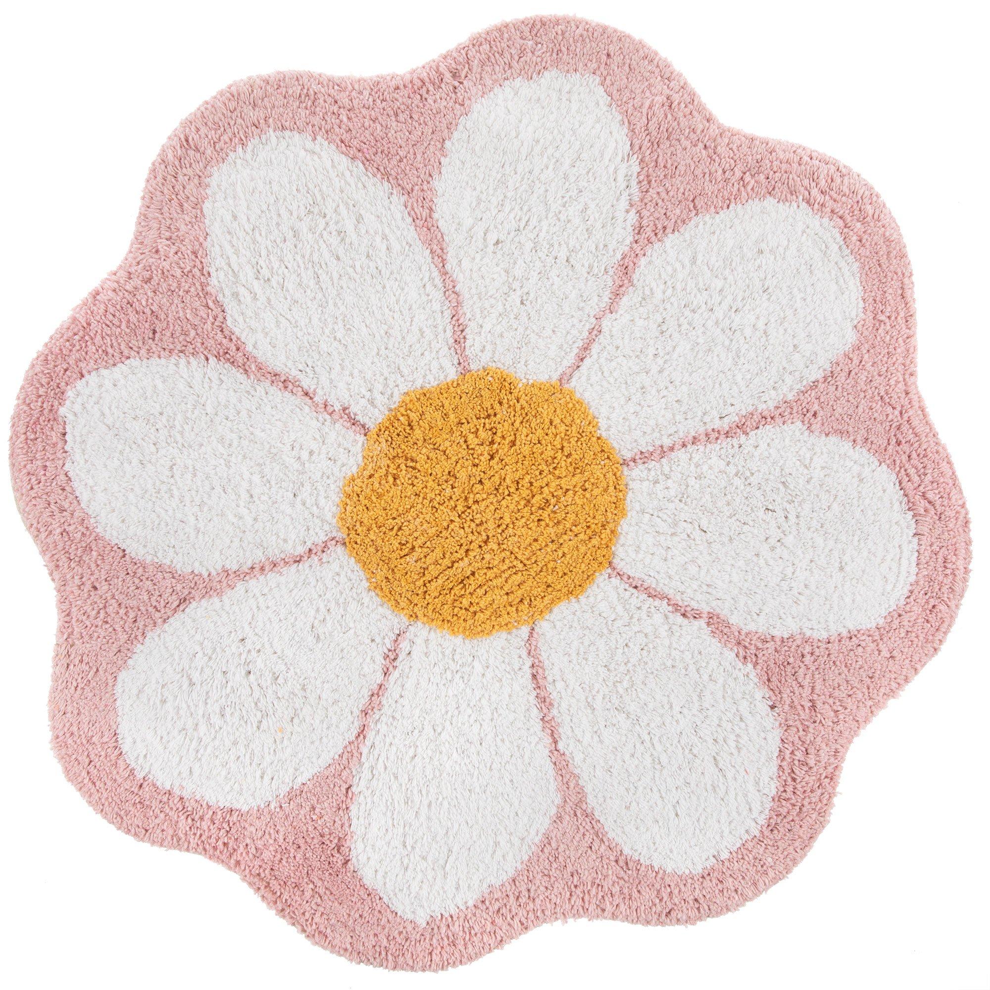 Pink & White Daisy Plush Bath Rug Hobby Lobby 2299808