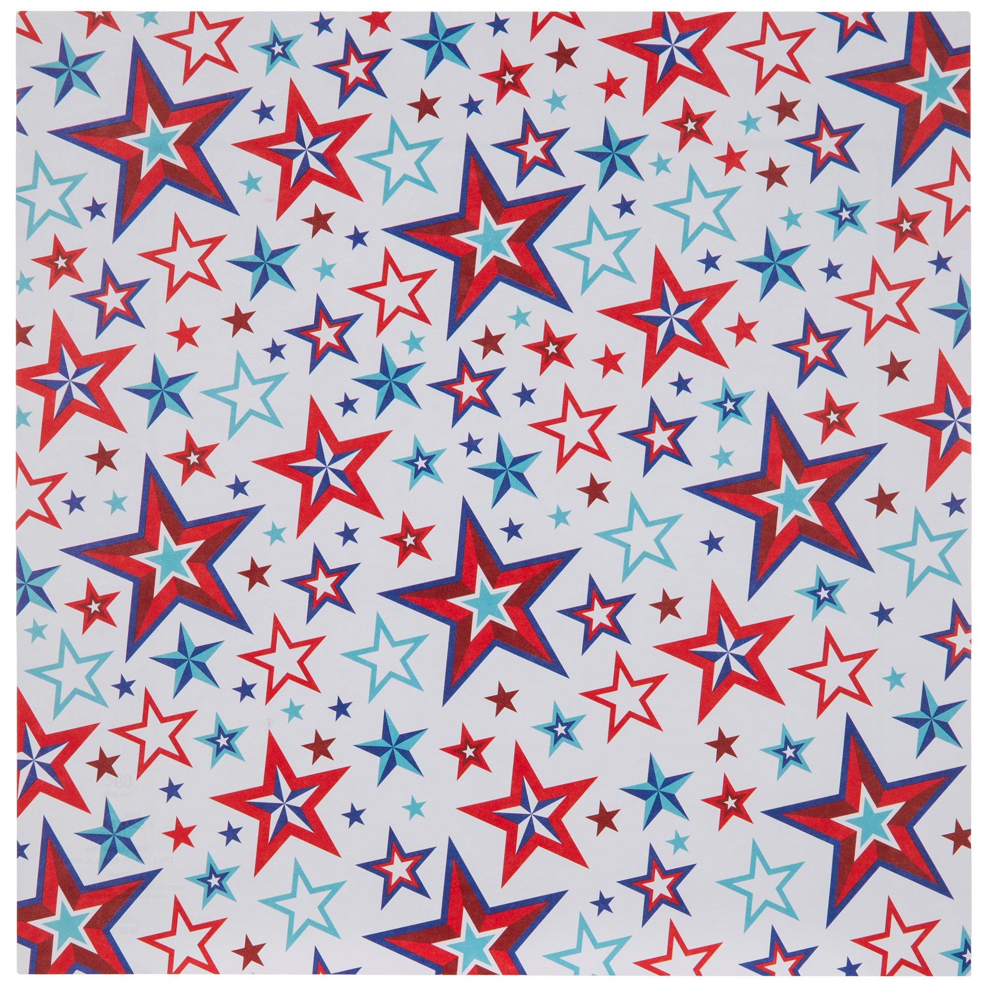 Patriotic Stars Scrapbook Paper Hobby Lobby 2300028