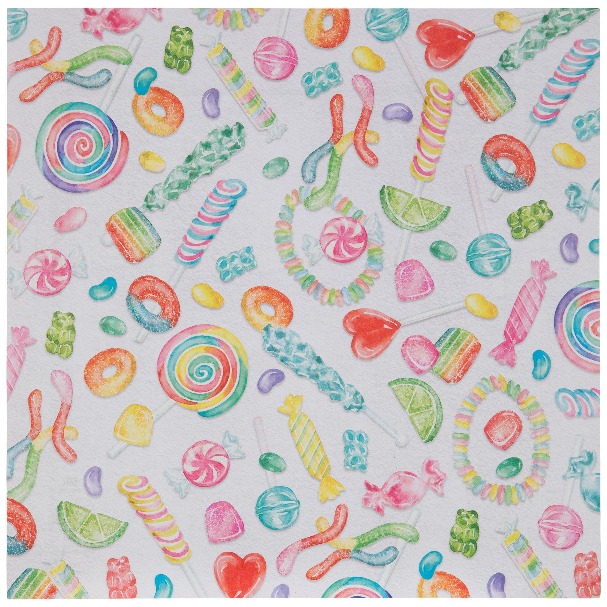 MultiColor Candy Watercolor Scrapbook Paper Hobby Lobby 2300515