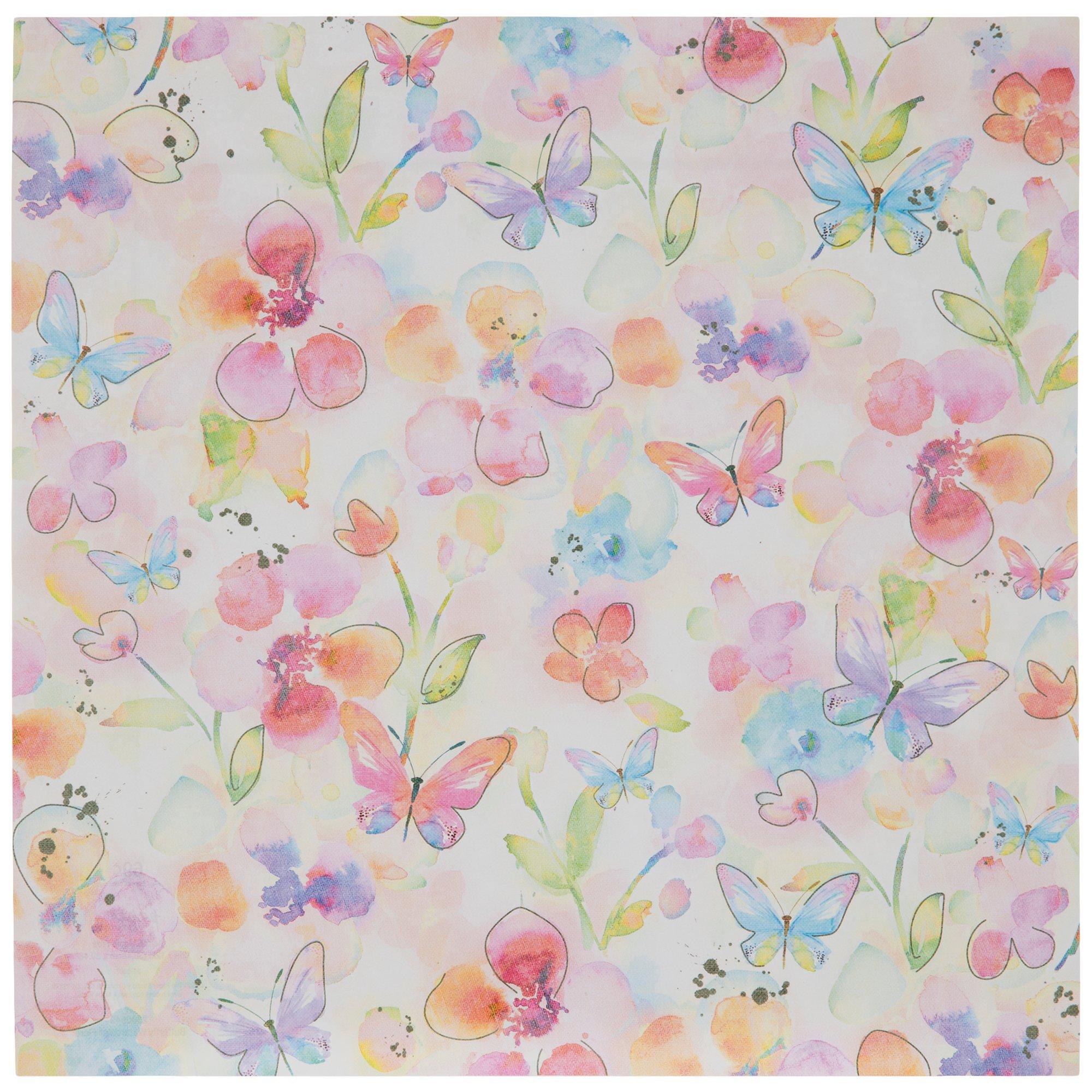 Floral & Butterfly Watercolor Scrapbook Paper Hobby Lobby 2300549