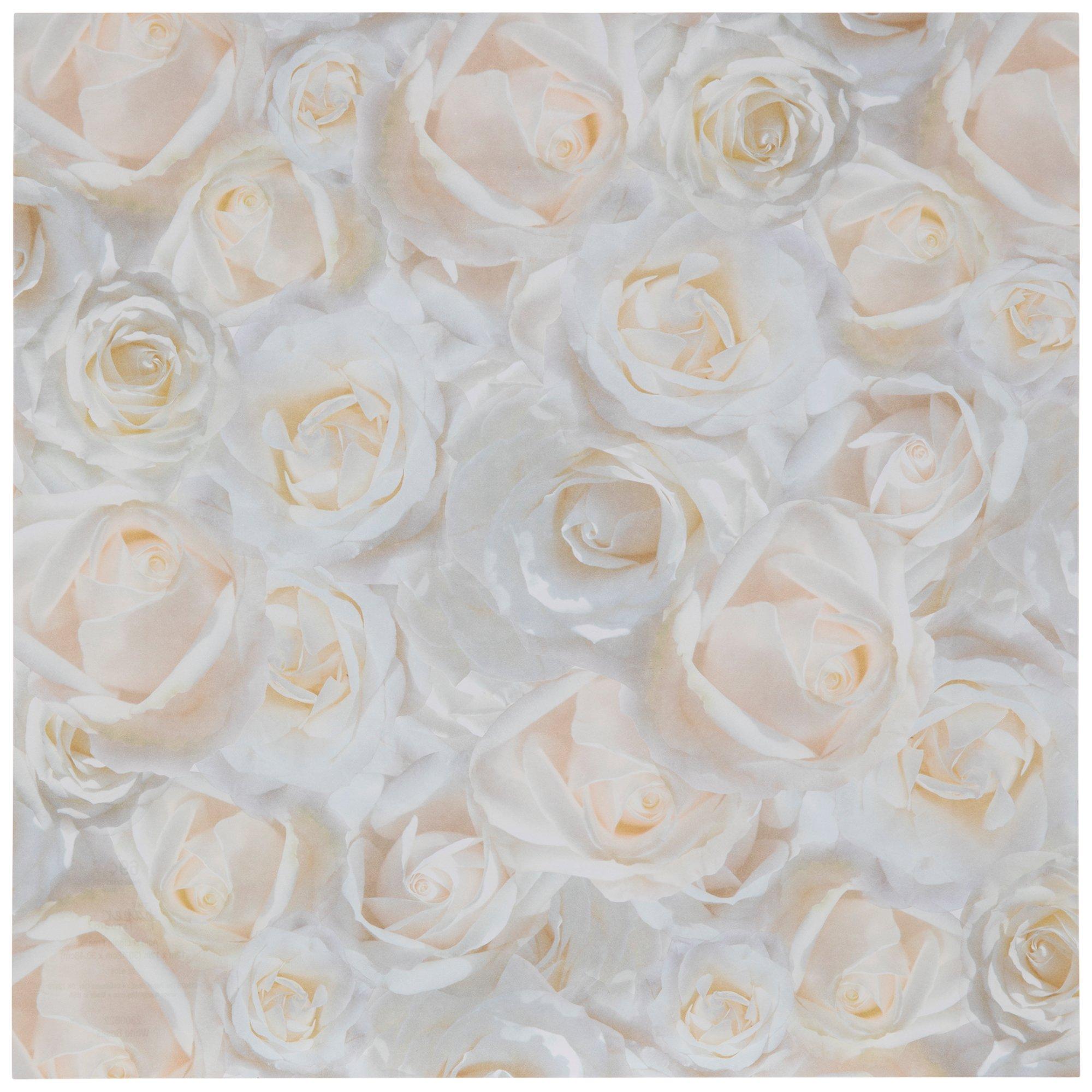 White Roses Scrapbook Paper Hobby Lobby 2300622