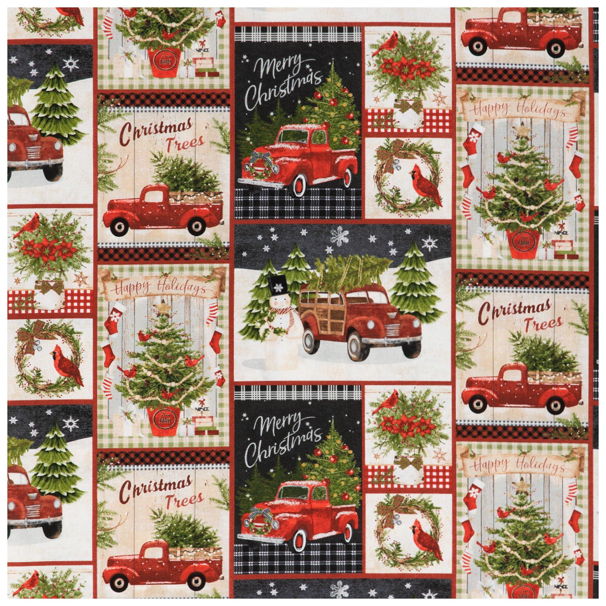 College Fabric Store University of Louisville Christmas Allover Cotton Fabric