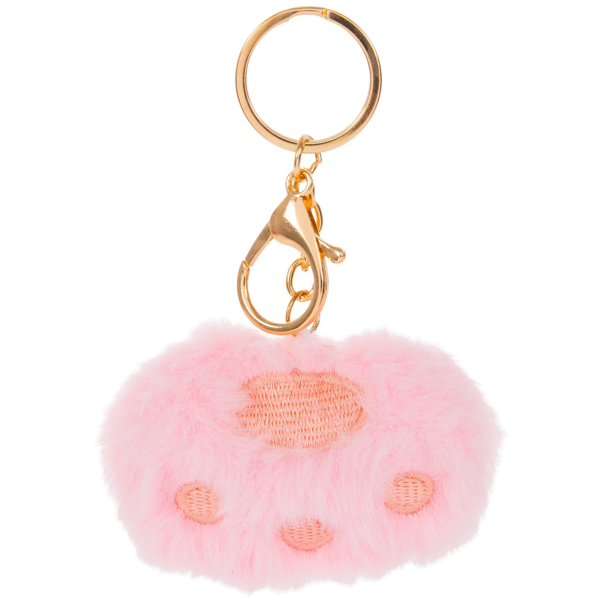 Pink Fluffy Cat Paw Keychain Hobby Lobby 2302040