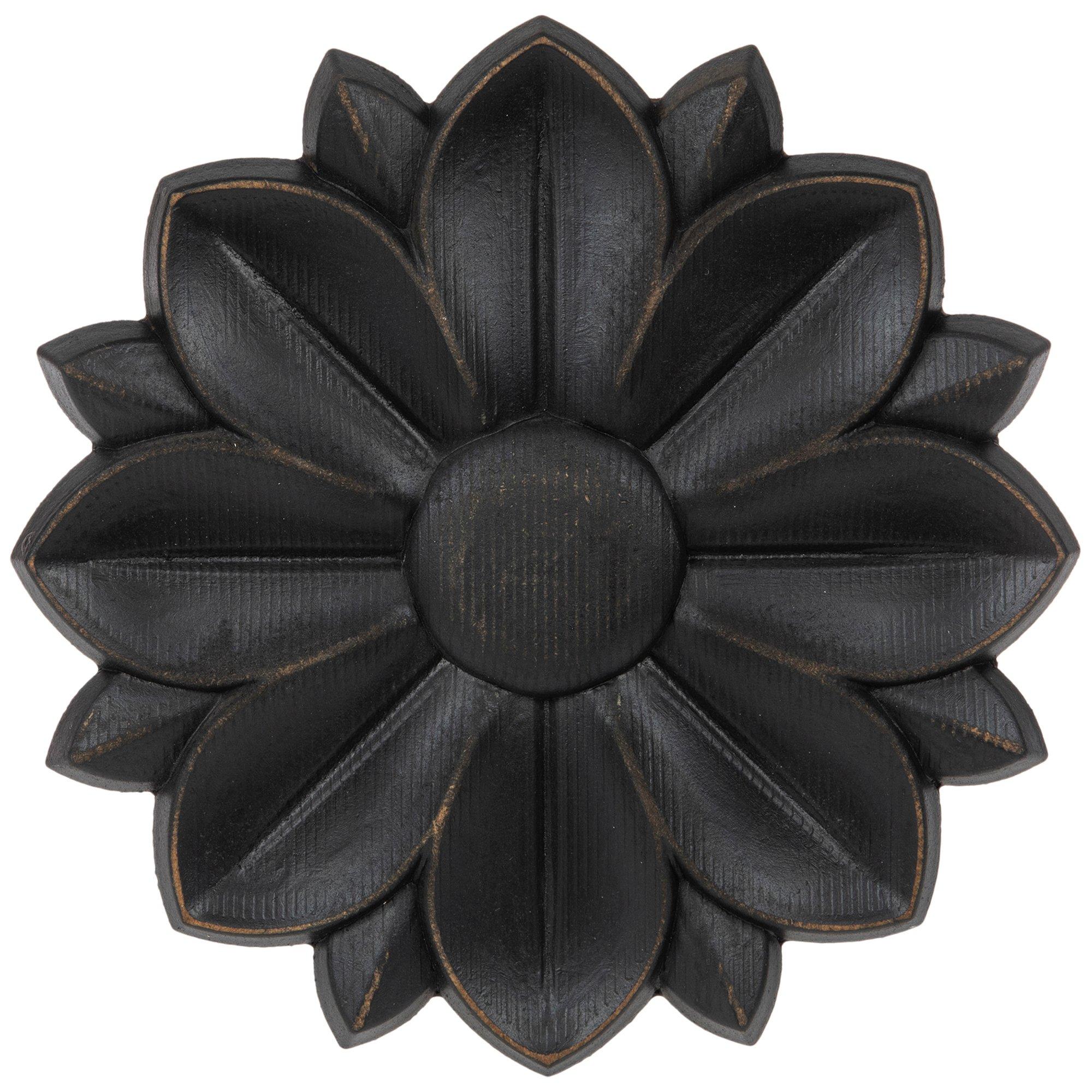 Black Carved Flower Wood Wall Decor Hobby Lobby 2302388