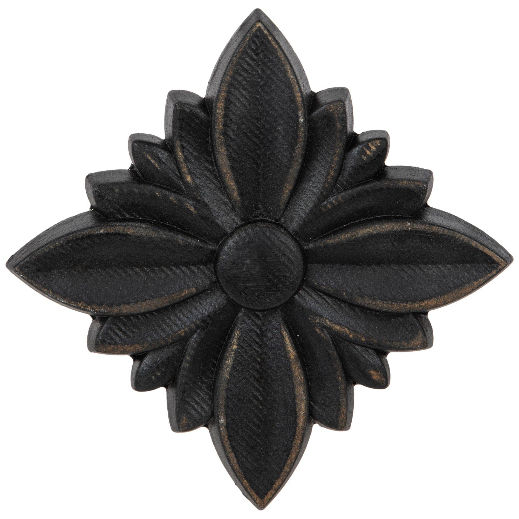 Black Carved Flower Wood Wall Decor Hobby Lobby 2302396