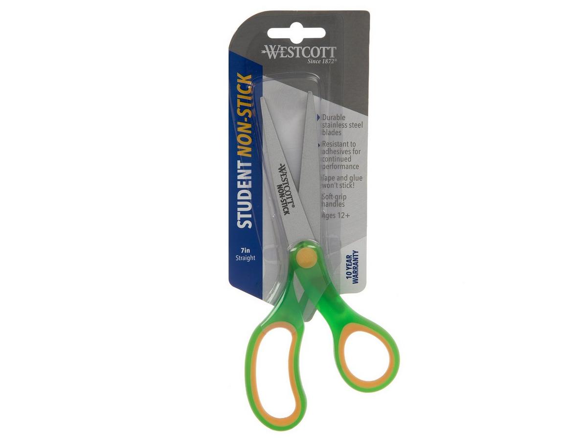 Westcott 5-Inch Kids Scissors With Easy-Grip Handles - Blunt Tip Safety Scissors, Blue