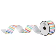 Pastel Rainbow Striped Sheer Ribbon - 1 1/2, Hobby Lobby