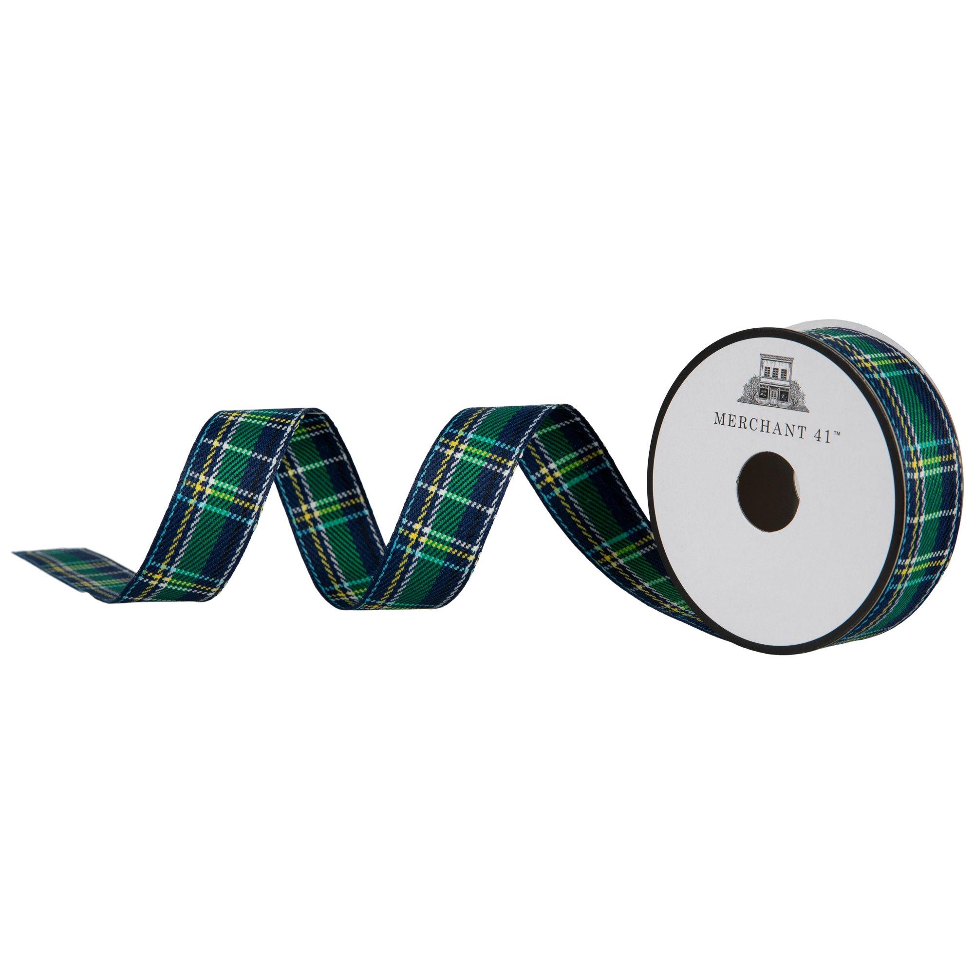 Navy & Green Plaid Ribbon Hobby Lobby 2304319