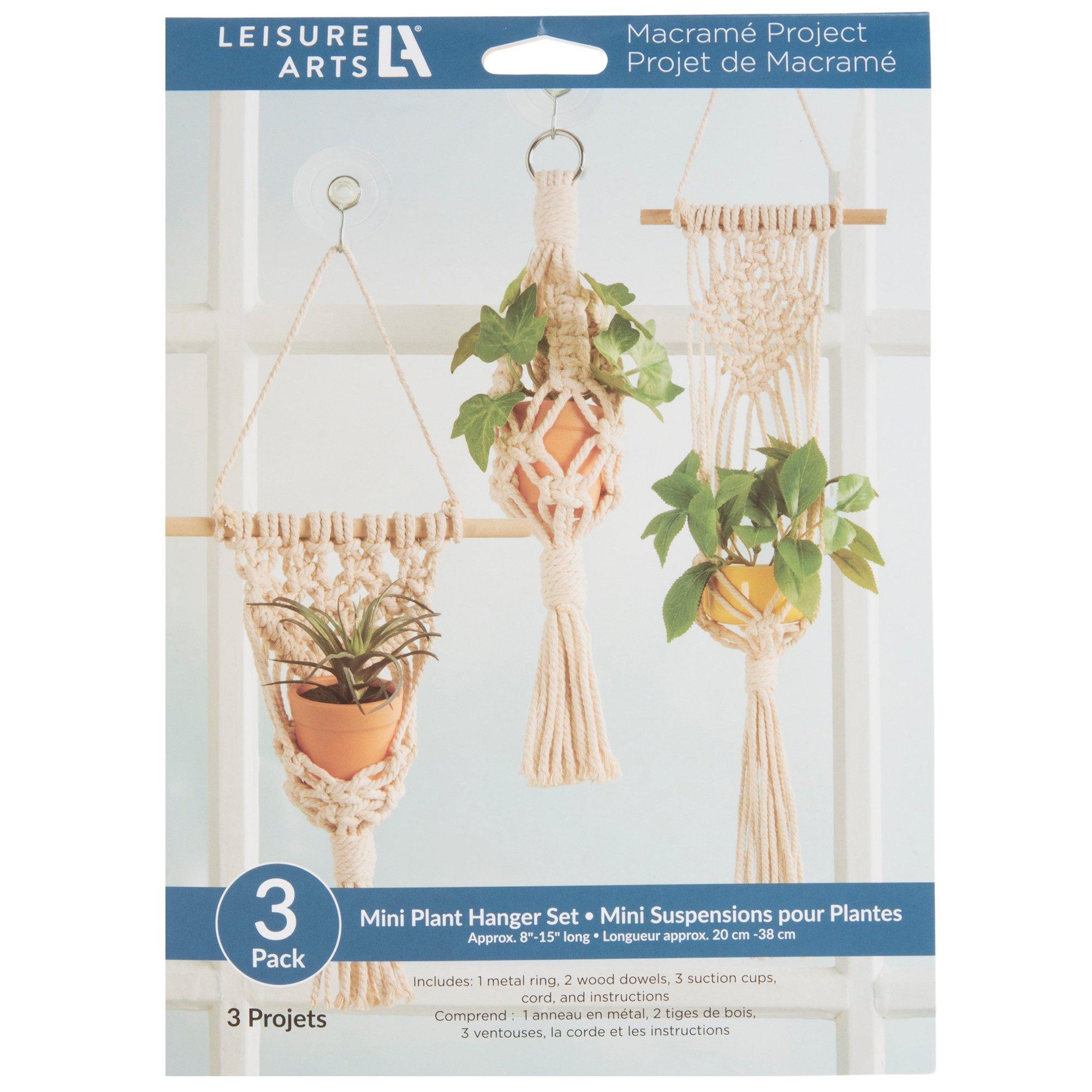 Mini Plant Hanger Set Macrame Kit, Hobby Lobby