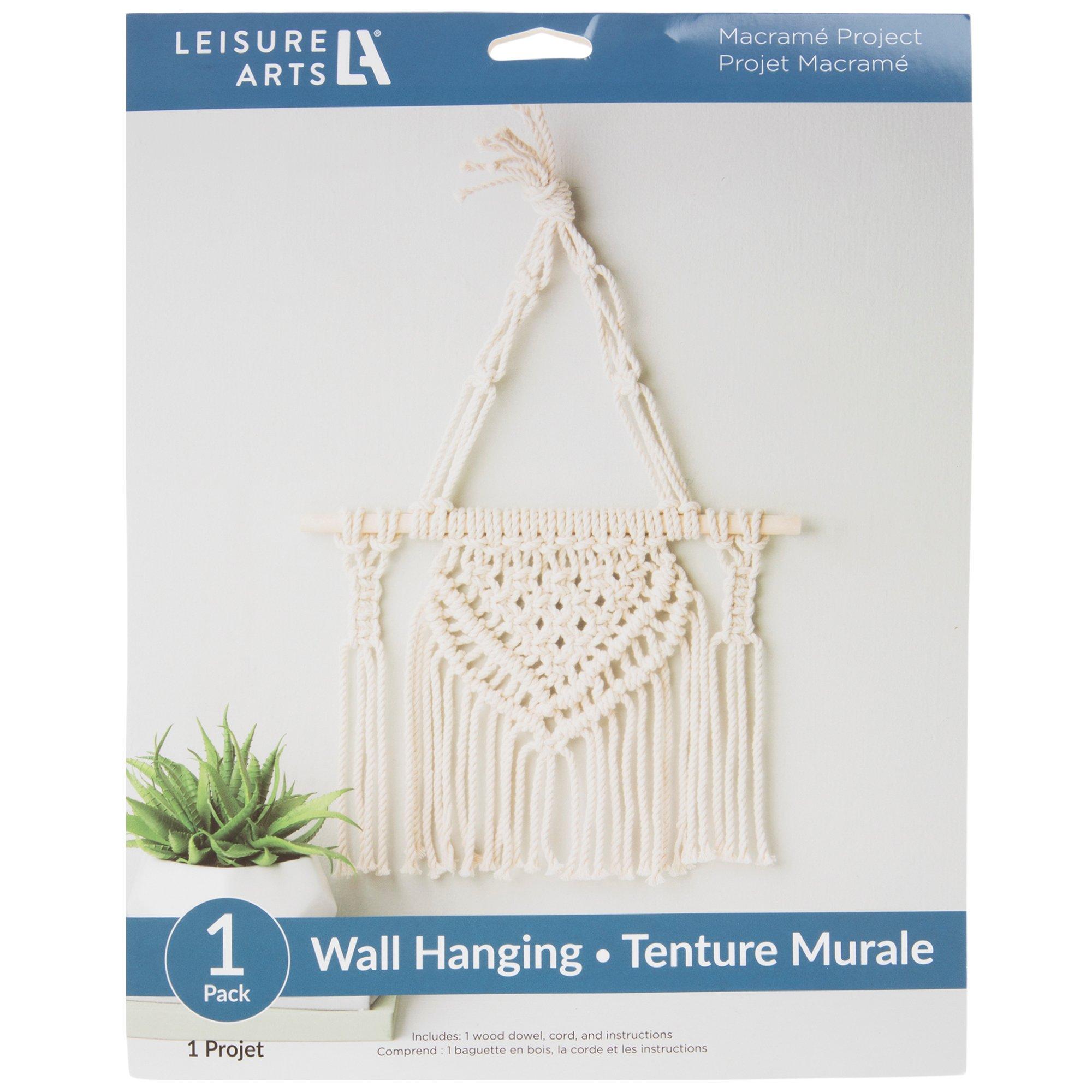Leisure Arts Macrame Kit Arrow Plant Hanging, Macrame Kits for