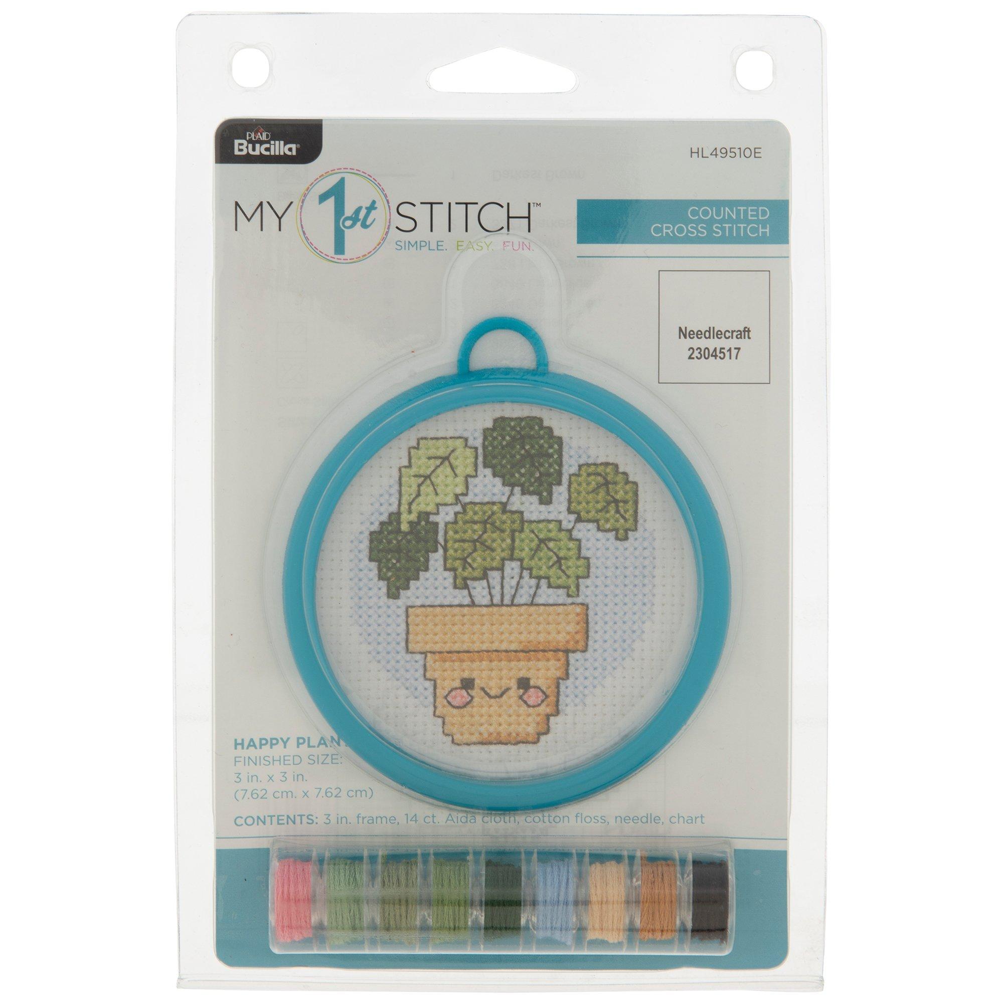 Happy Flower Mini Cross Stitch Kit