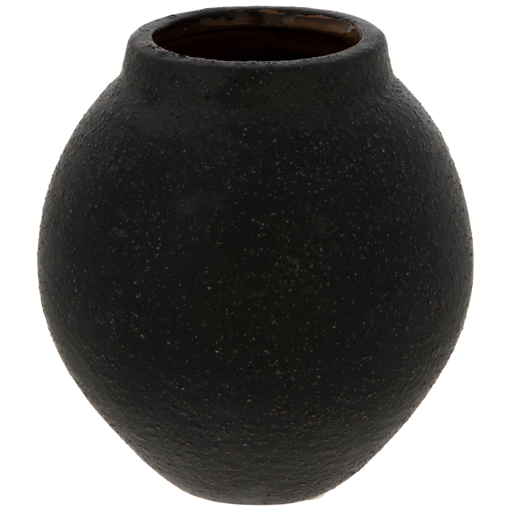 Black Textured Round Vase Hobby Lobby 2304624
