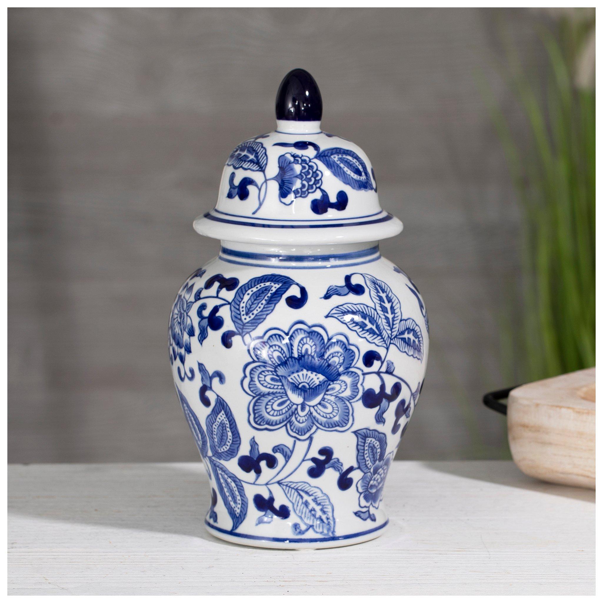 Blue & White Floral Canister Hobby Lobby 2304673
