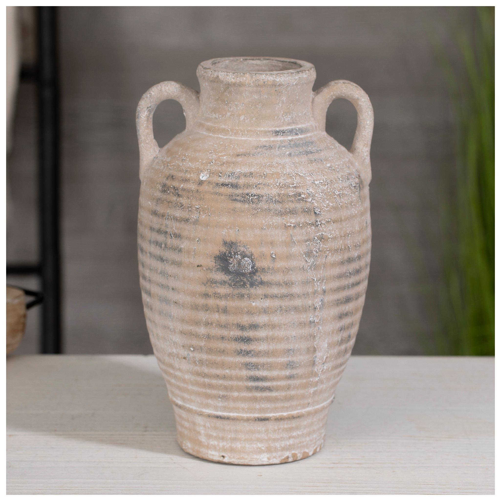 Gray Two-Handle Terracotta Vase | Hobby Lobby | 2305027