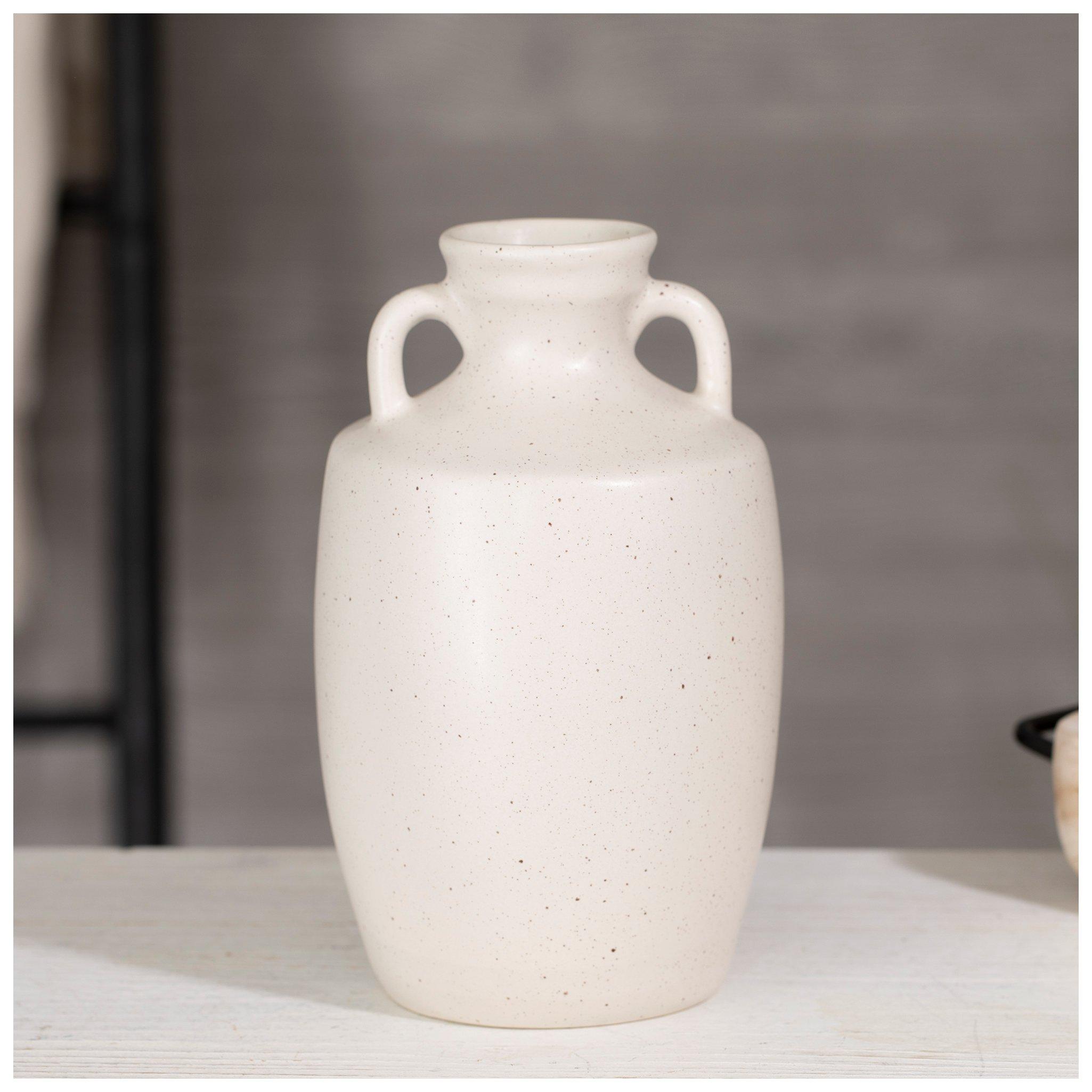 Matte White Speckled Vase Hobby Lobby 2305142