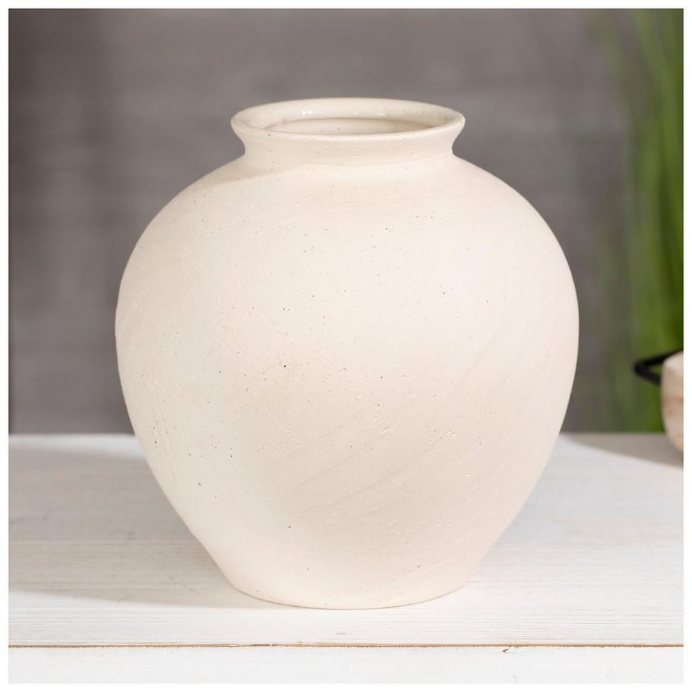 Cream Round Vase