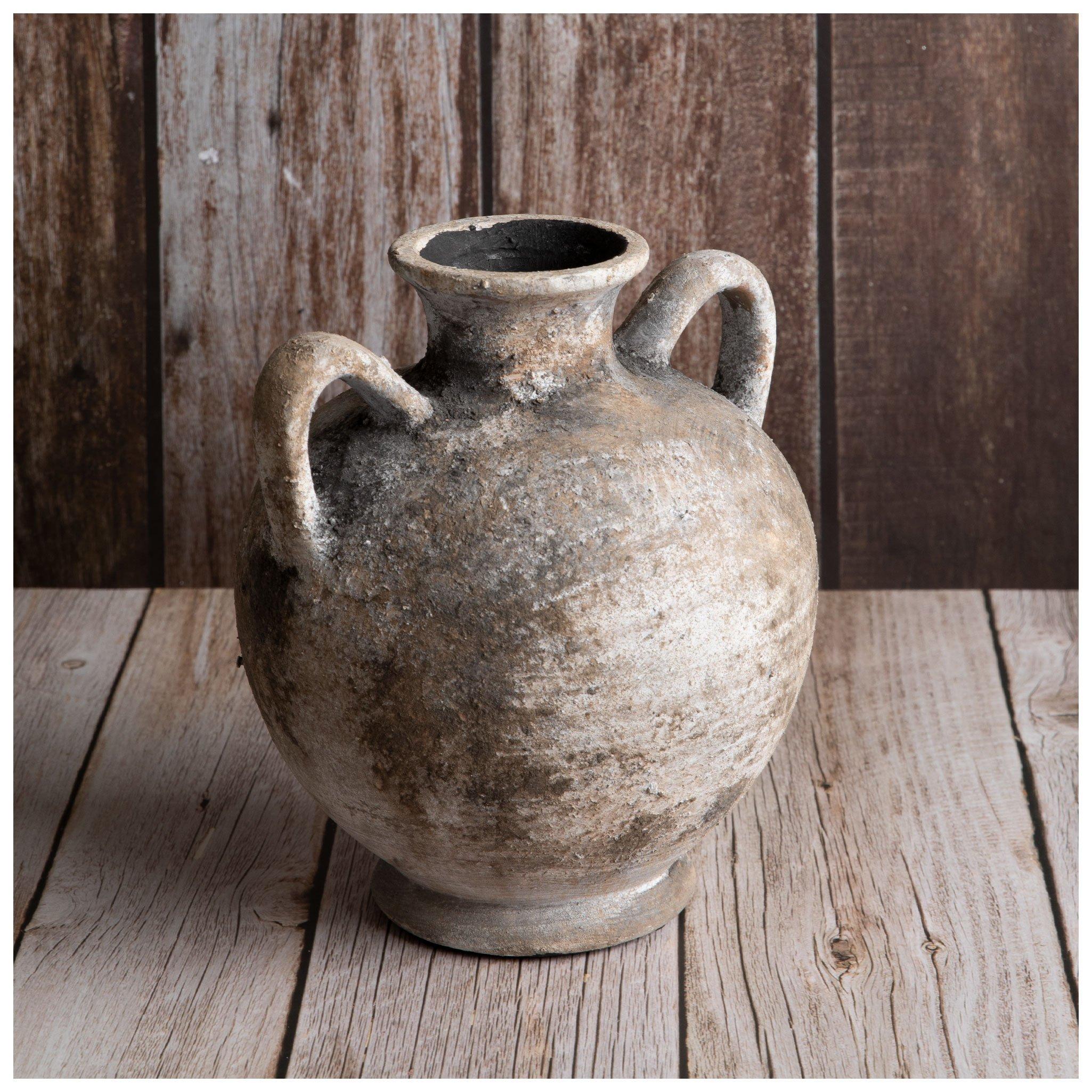 Taupe Textured Terracotta Vase