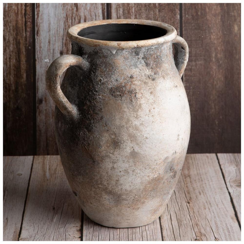 Taupe Textured Terracotta Vase