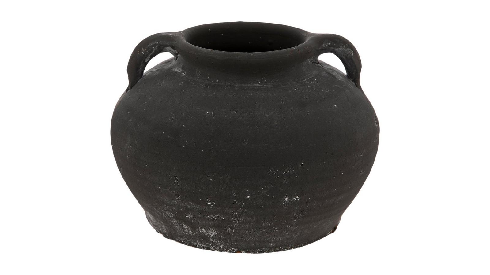 Black Two-Handle Terracotta Vase | Hobby Lobby | 2305670
