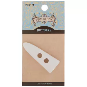 White Horn Toggle Button