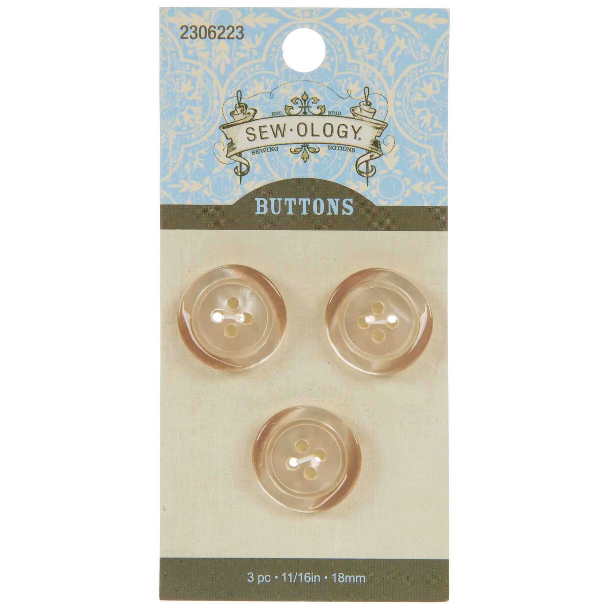 White Round Buttons, Hobby Lobby