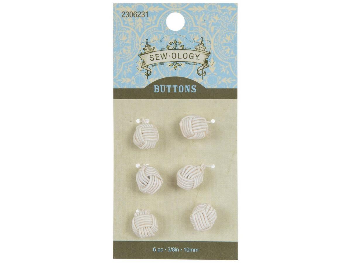 White Knotted Ball Buttons | Hobby Lobby | 2306231