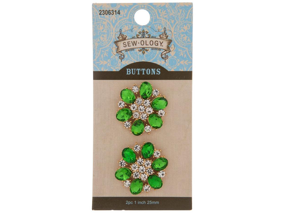 Craftisum 20-Pack Emerald Cut Ruby Red Rhinestone Buttons - 12x10mm (1/2") Sew-On Shank Buttons For DIY & Clothing
