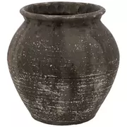 Gray & White Terracotta Vase