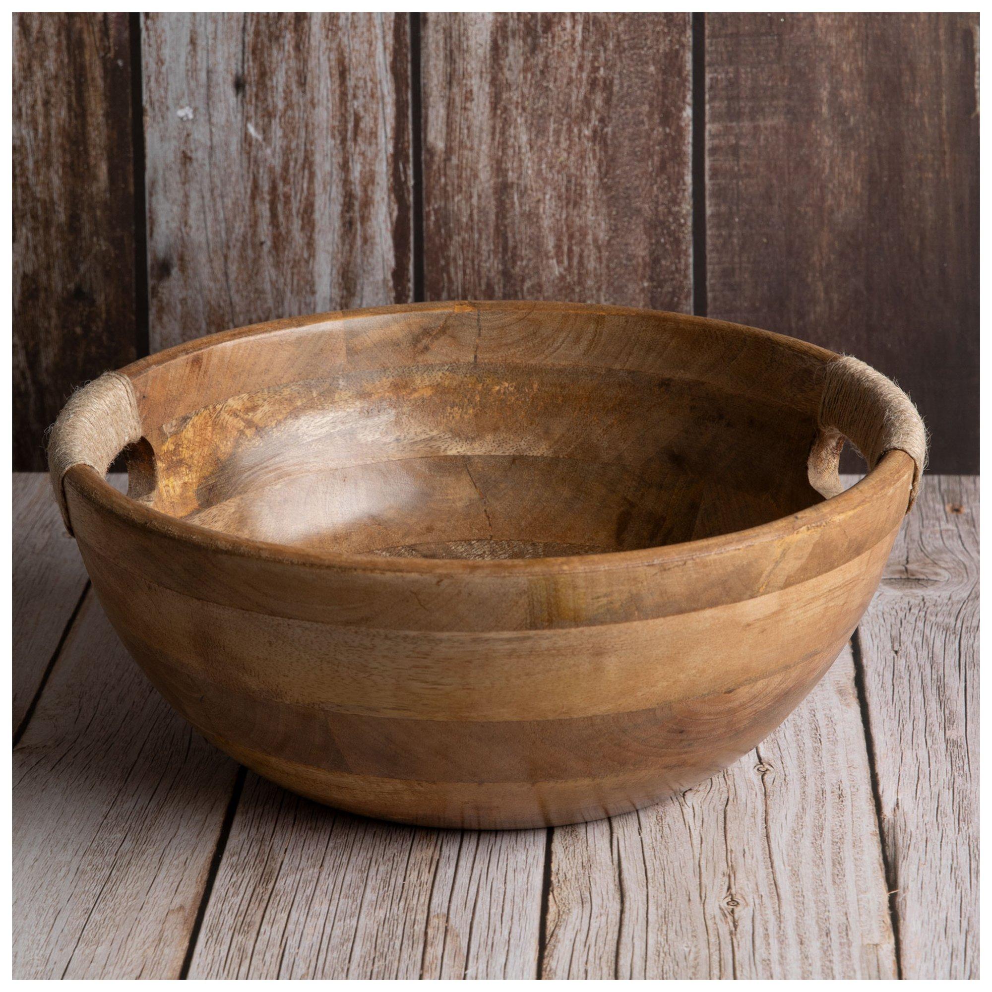 Wrapped Handle Wood Bowl Hobby Lobby 2308872
