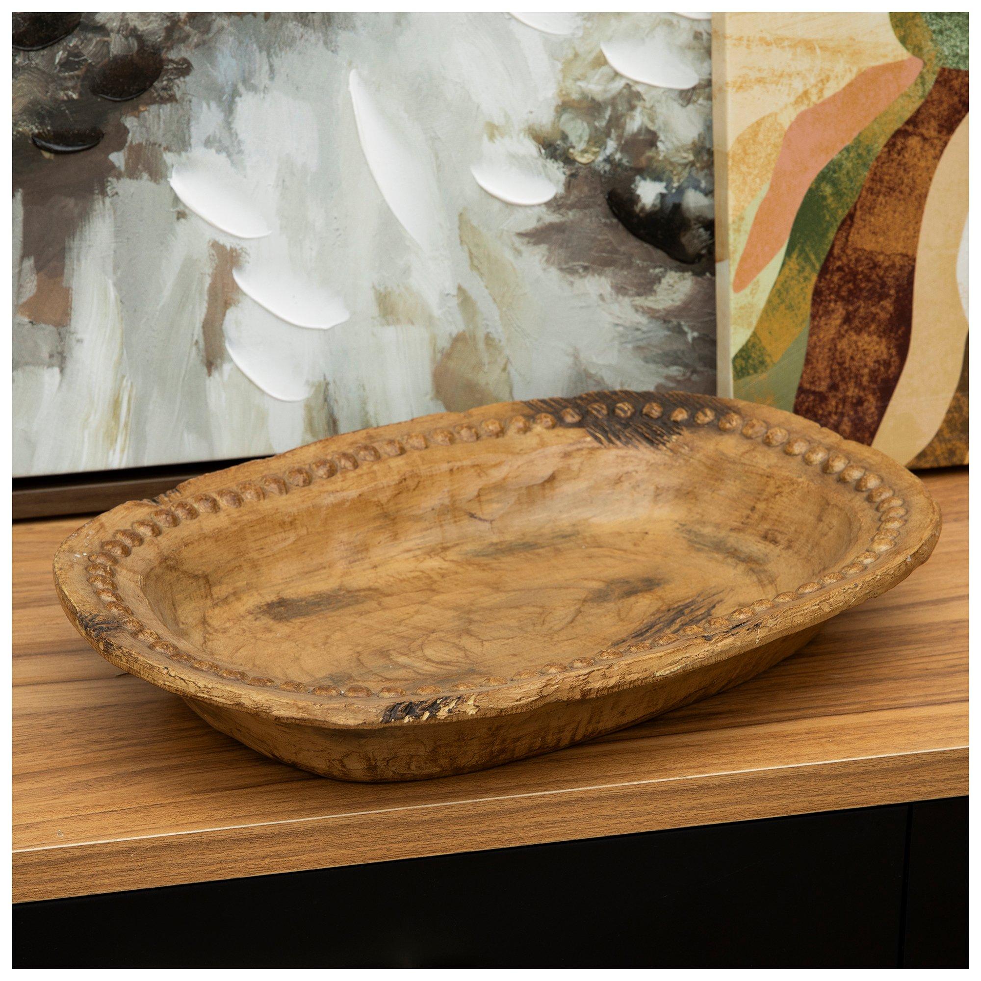 Beaded Wood Look Oval Tray Hobby Lobby 2308963