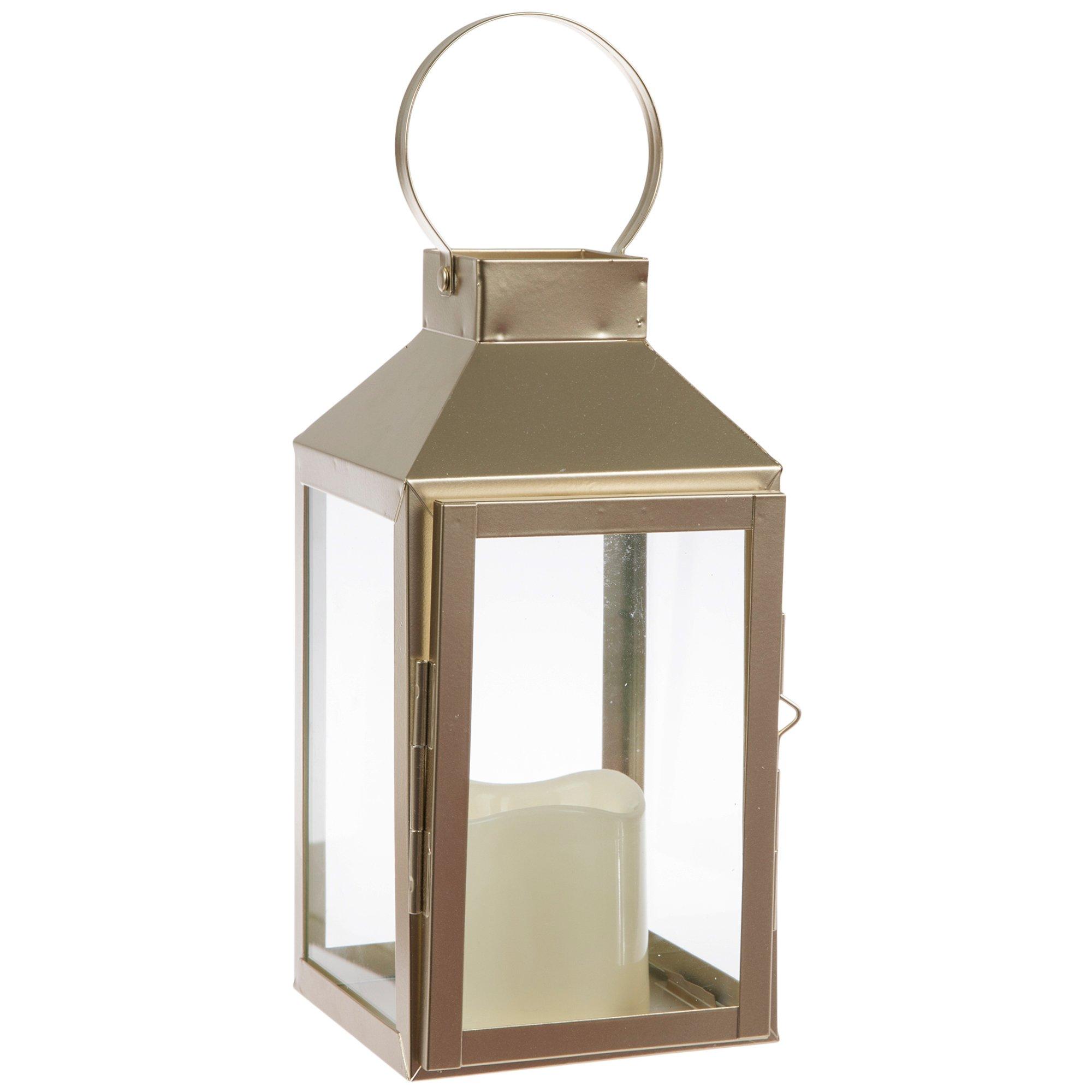 Mini Black Square Metal Candle Lantern, Hobby Lobby