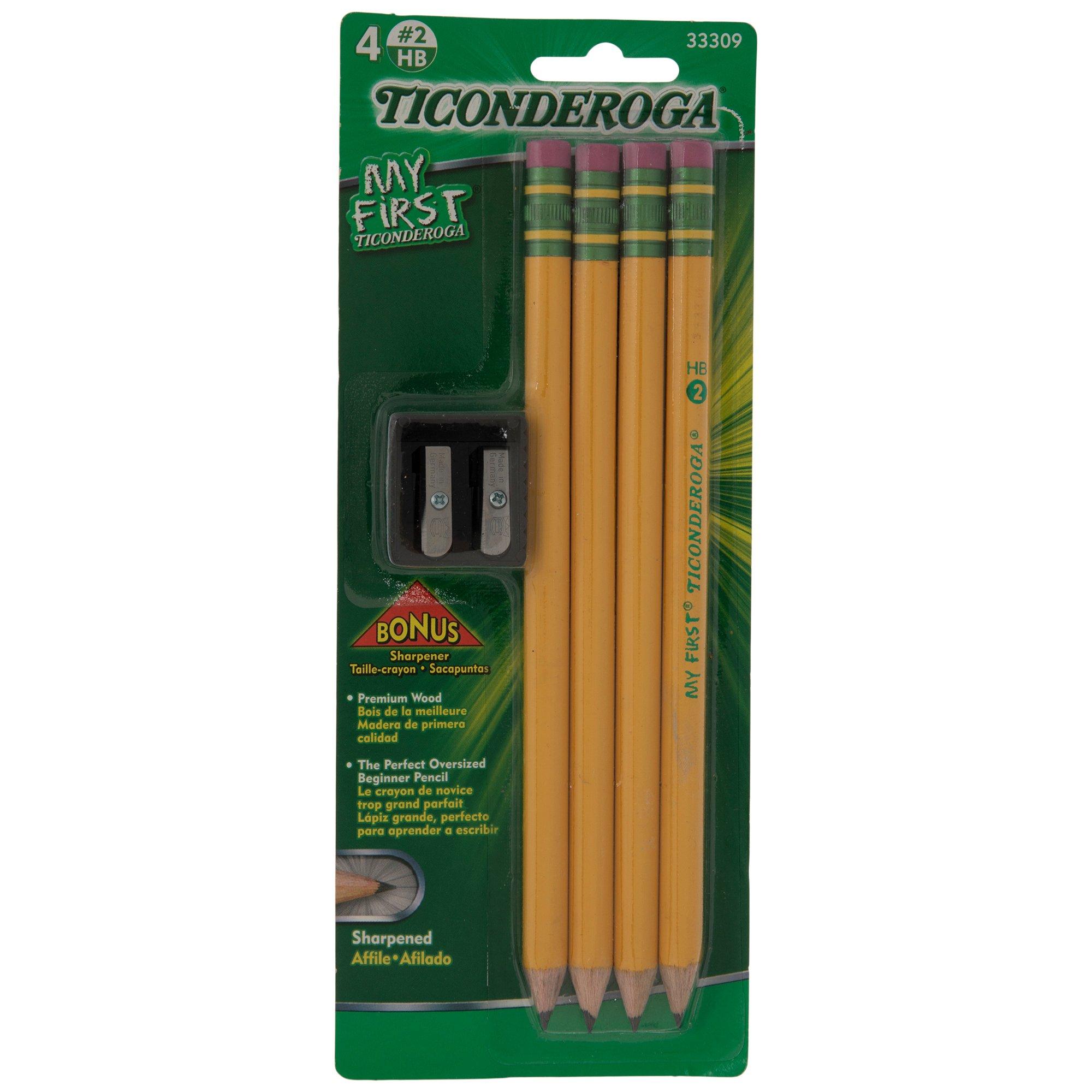 No. 2 My First Ticonderoga Pencils & Sharpener 5 Piece Set Hobby