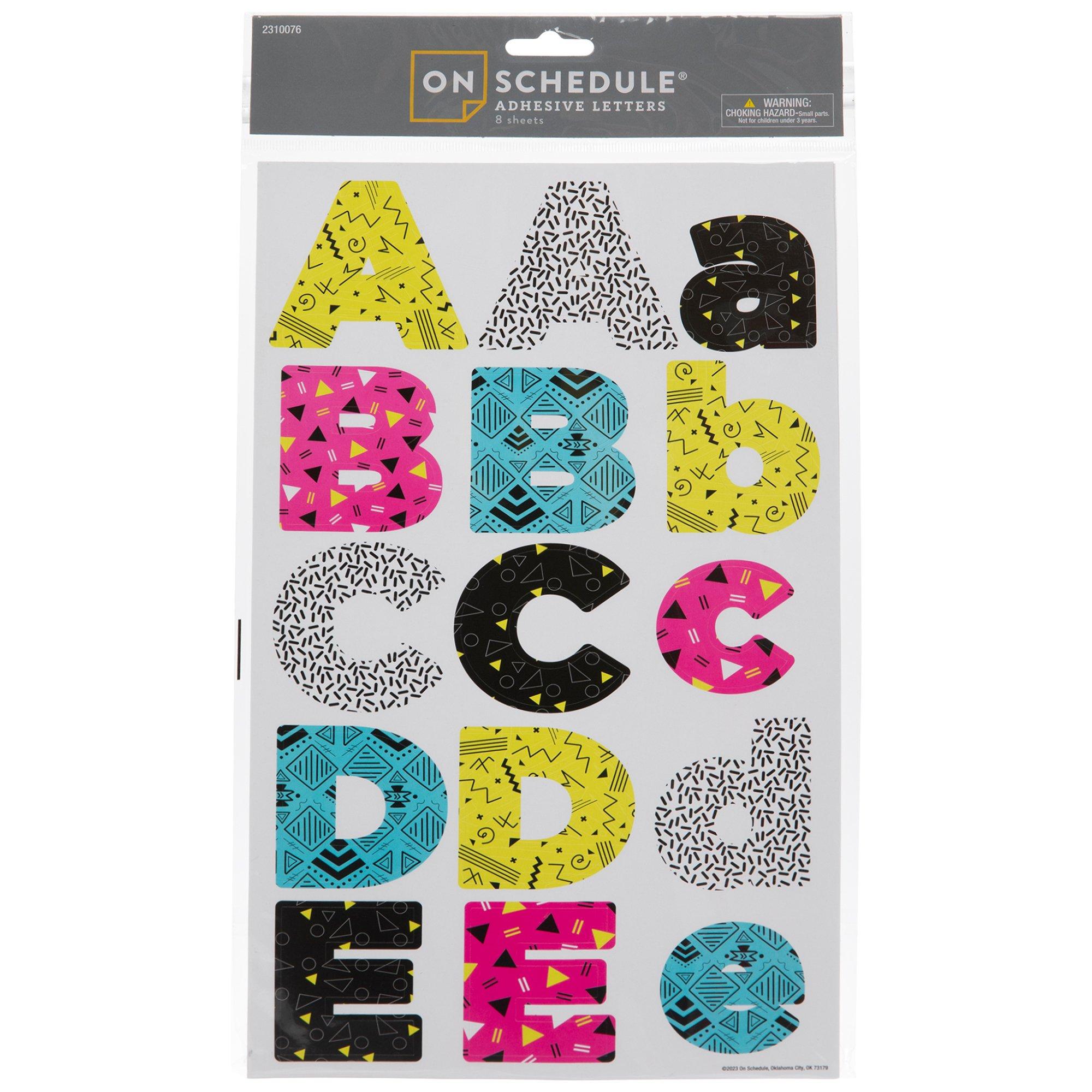 Geometric Letters Poster Board Stickers, Hobby Lobby