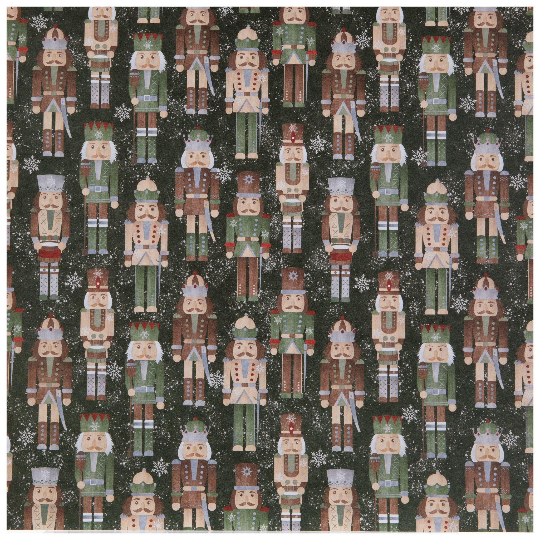 Wood Nutcrackers Scrapbook Paper 12" x 12" Hobby Lobby 2310670