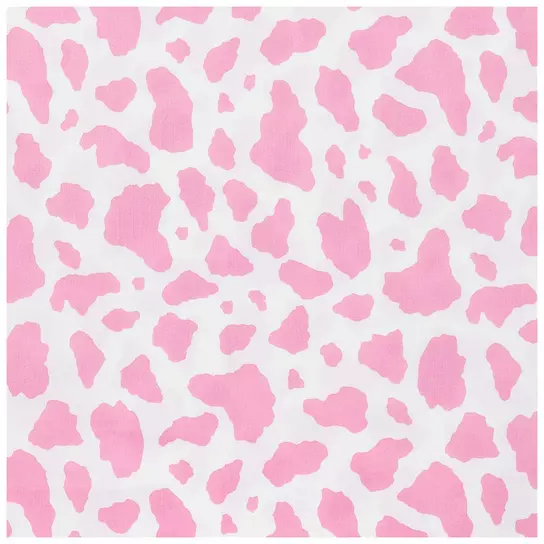 Pink Cow Print Cotton Calico Fabric | Hobby Lobby | 2312528