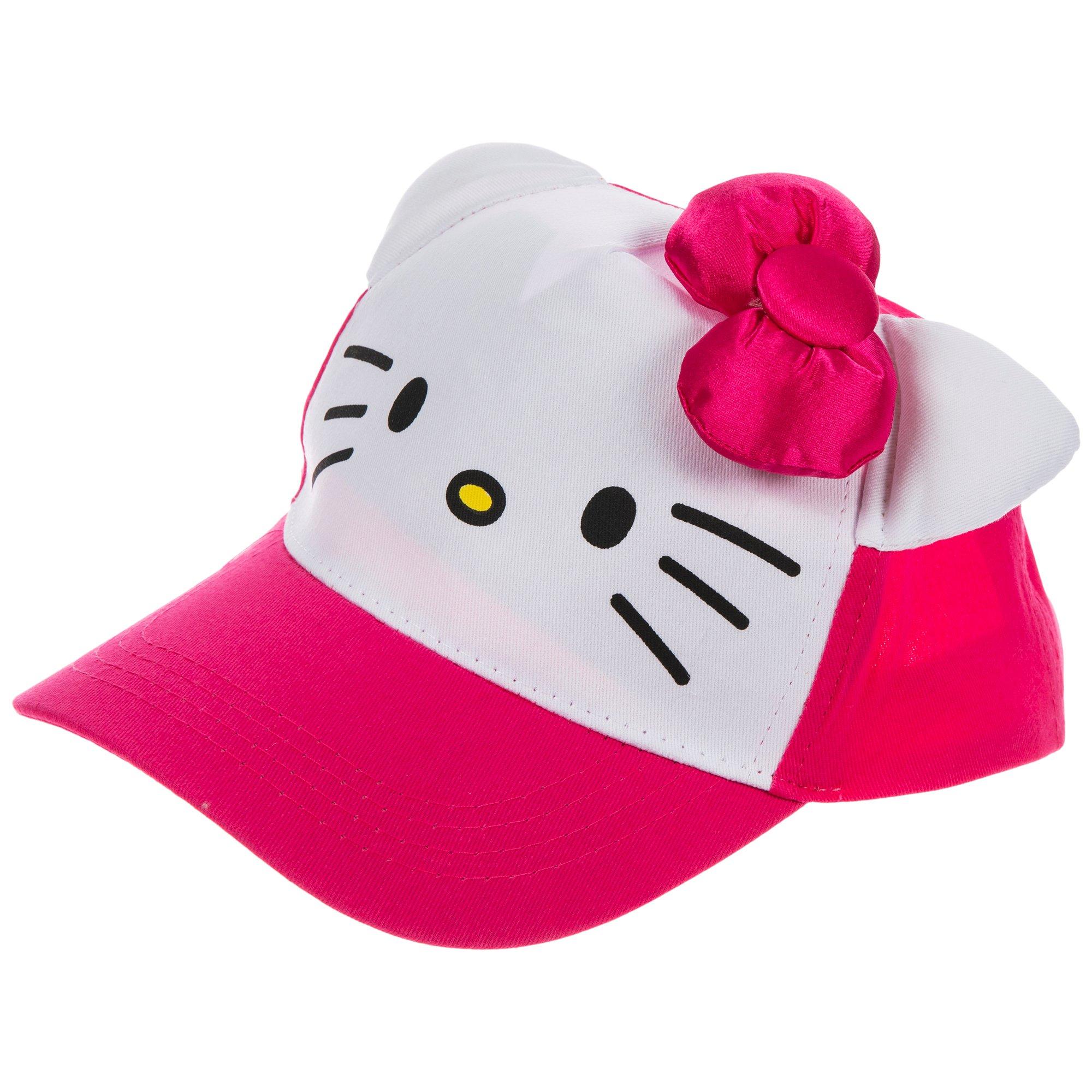 Berretto Baseball Hello Kitty Per Bambini/ragazzi – Taglia Unica Regolabile, Colore Nero