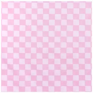 Vintage 1.5 French Candy Pink White Checked Gingham Jacquard