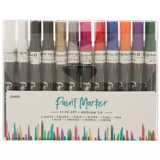 Mulit-Color Bullet Tip Dry Erase Markers - 12 Piece Set, Hobby Lobby