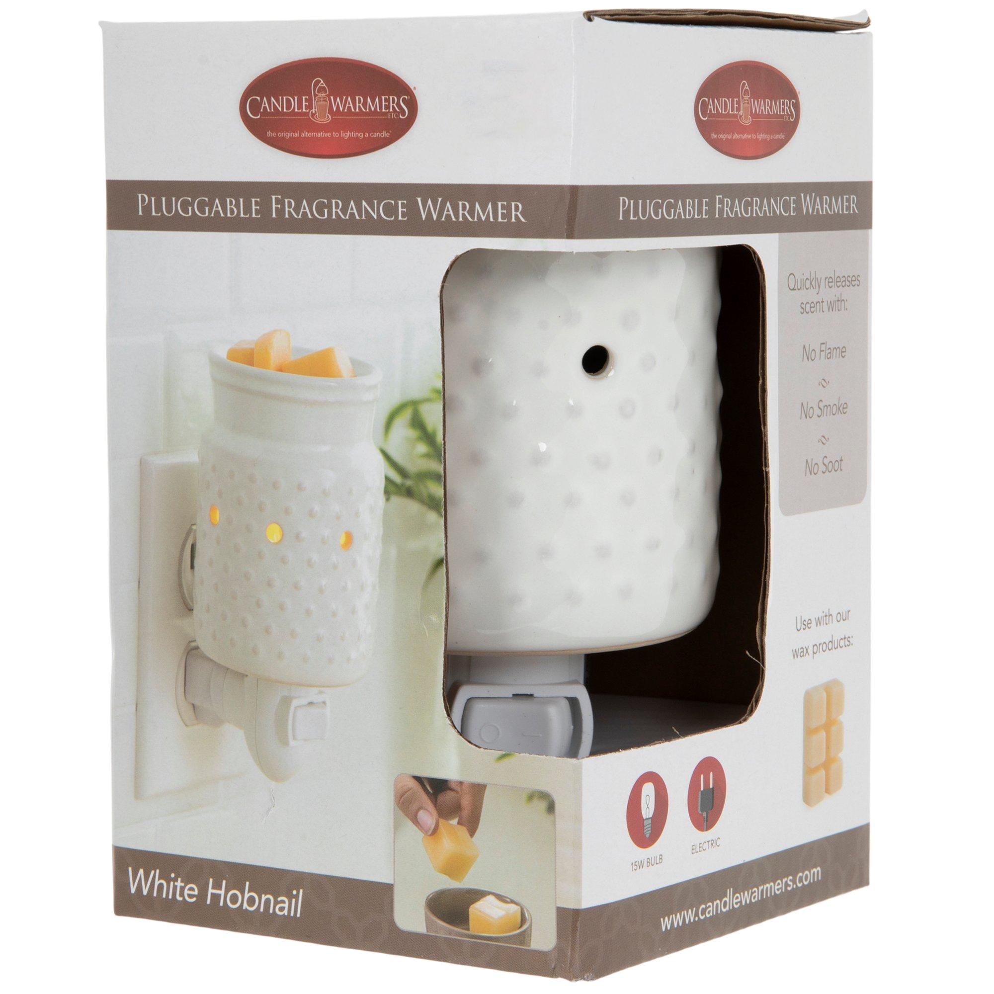 White Hobnail Wax Warmer