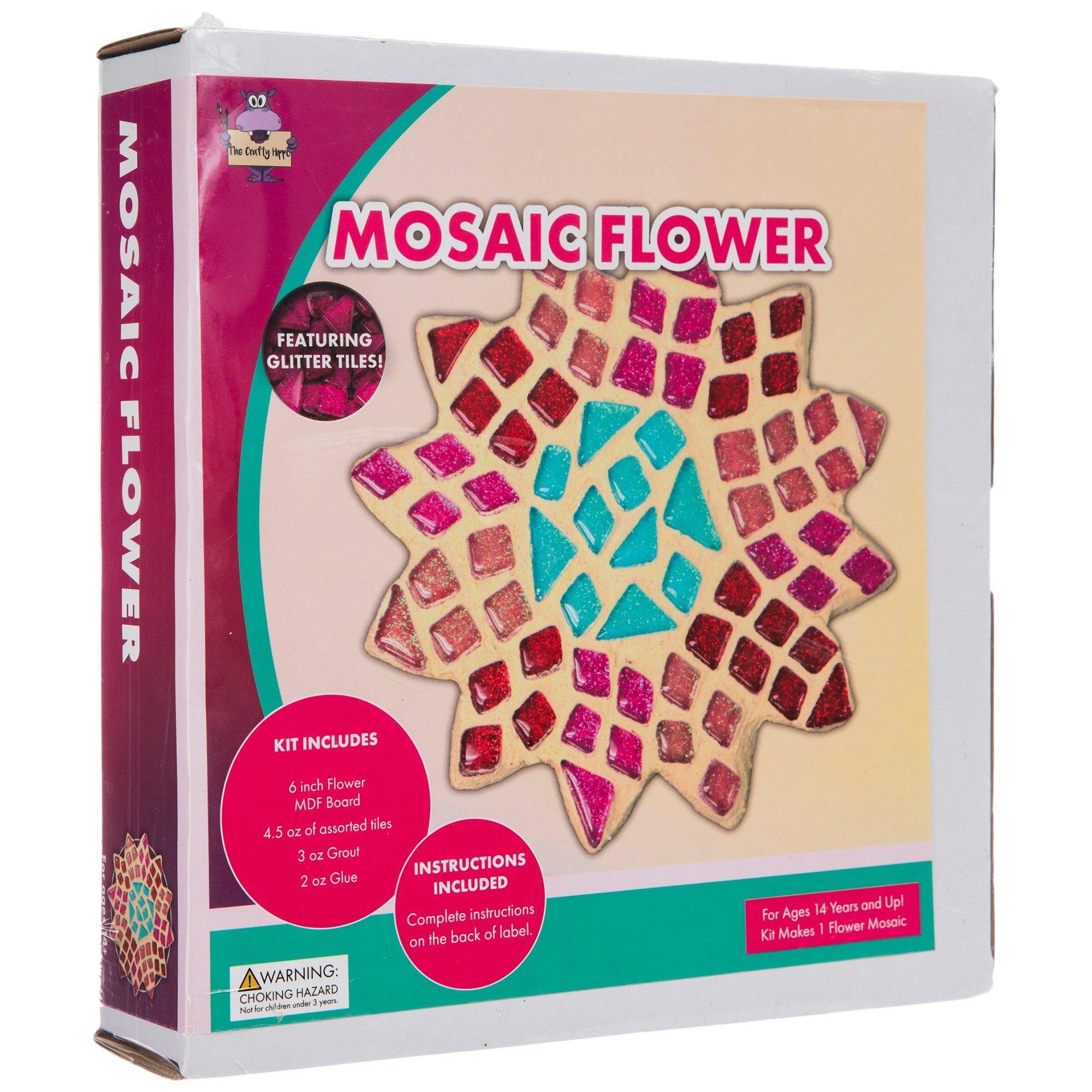 Folkart Flower Mosaic Kit. Suitable for Beginners. No Cutting. Craft Kit.  Crafty Gift. 