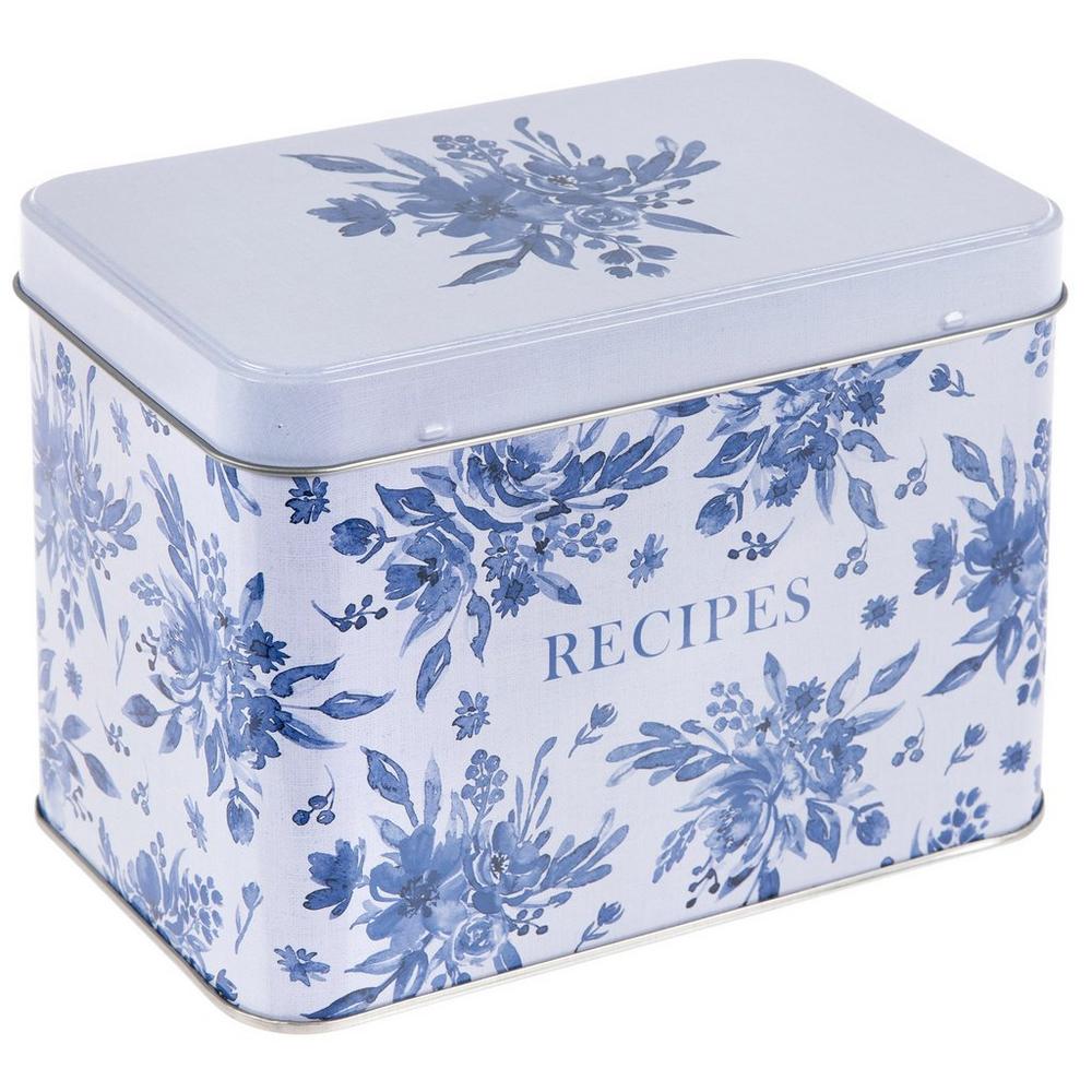 Chinoiserie Floral Recipe Box