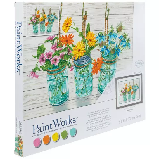 Flowering Jars Paint By Number Set, Hobby Lobby