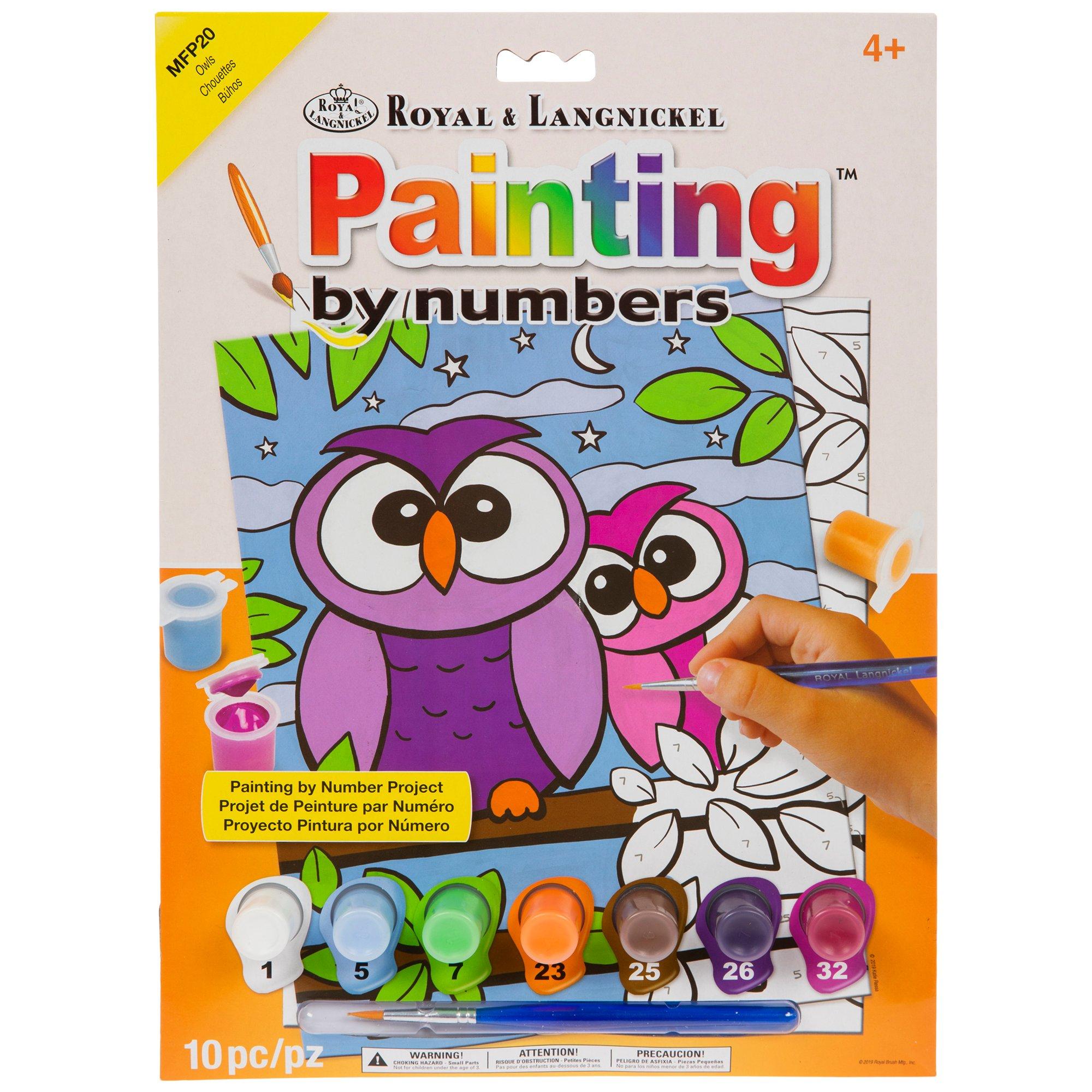 Owls Painting By Numbers Set | Hobby Lobby | 2316016
