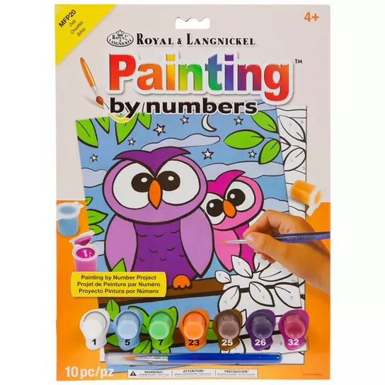 Owls Painting By Numbers Set, Hobby Lobby
